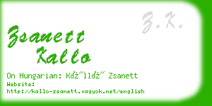 zsanett kallo business card